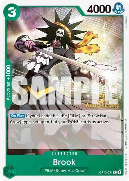 Brook, Carrying On His Will: 3rd Anniversary Tournament Cards OP13-034