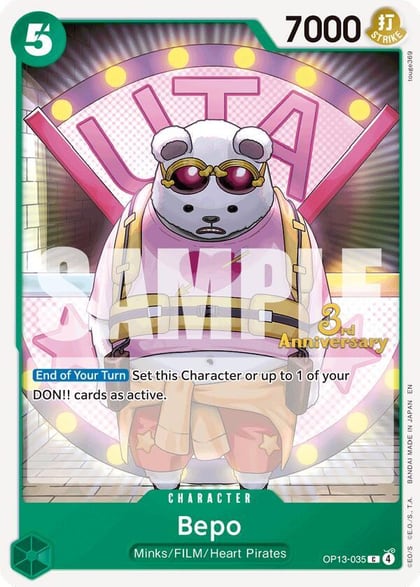 Bepo, Carrying On His Will: 3rd Anniversary Tournament Cards OP13-035