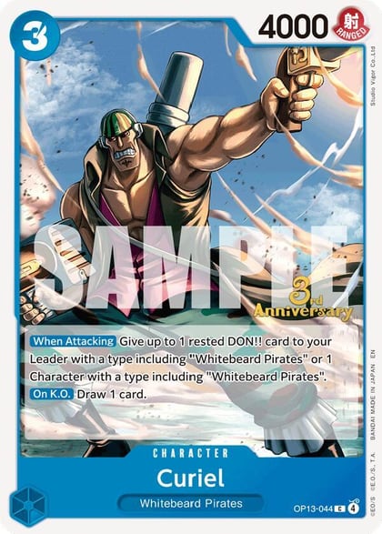Curiel, Carrying On His Will: 3rd Anniversary Tournament Cards OP13-044