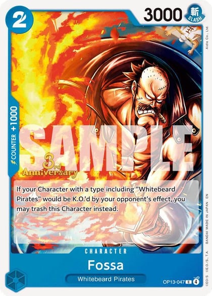 Fossa, Carrying On His Will: 3rd Anniversary Tournament Cards OP13-047