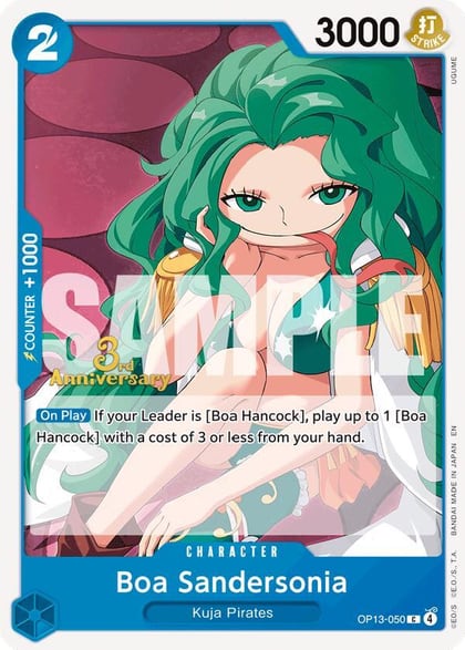 Boa Sandersonia, Carrying On His Will: 3rd Anniversary Tournament Cards OP13-050