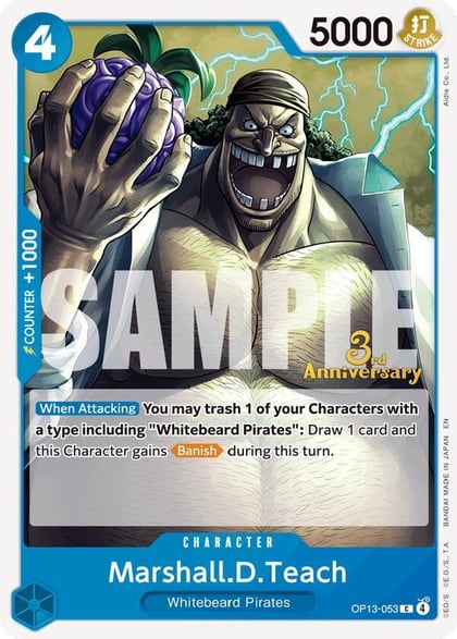 Marshall.D.Teach, Carrying On His Will: 3rd Anniversary Tournament Cards OP13-053