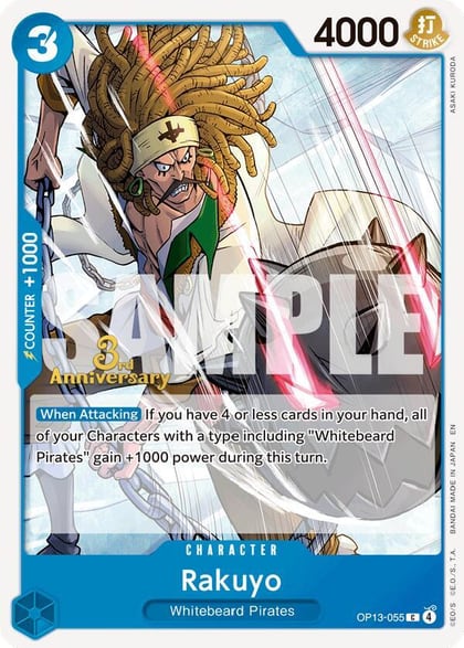 Rakuyo, Carrying On His Will: 3rd Anniversary Tournament Cards OP13-055