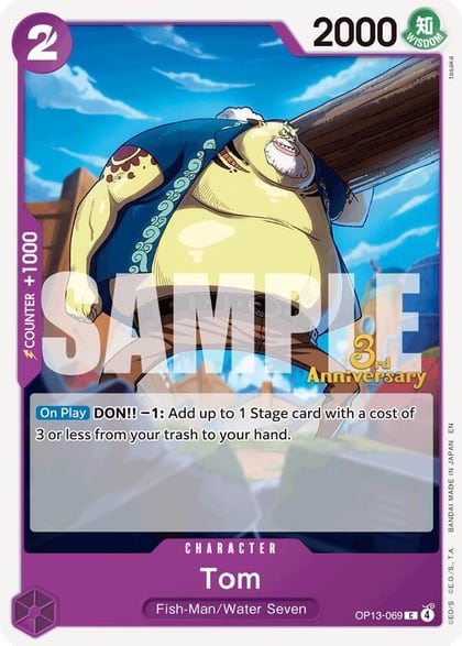 Tom, Carrying On His Will: 3rd Anniversary Tournament Cards OP13-069