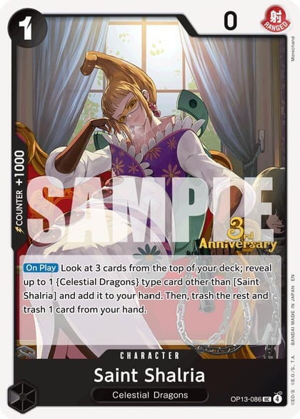Saint Shalria, Carrying On His Will: 3rd Anniversary Tournament Cards OP13-086
