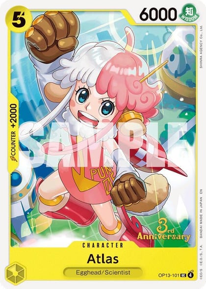 Atlas, Carrying On His Will: 3rd Anniversary Tournament Cards OP13-101