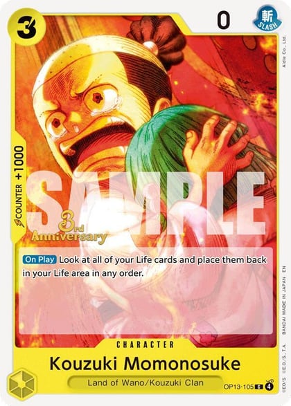 Kouzuki Momonosuke, Carrying On His Will: 3rd Anniversary Tournament Cards OP13-105
