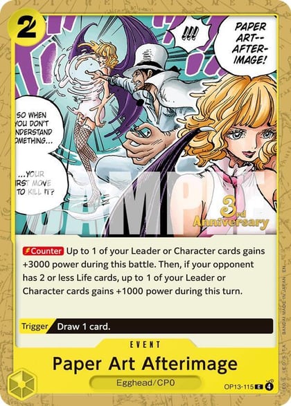 Paper Art Afterimage, Carrying On His Will: 3rd Anniversary Tournament Cards OP13-115
