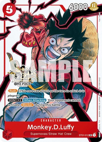 Monkey.D.Luffy - ST01-012 (3rd Anniversary Tournament 3 Brothers Pack), Carrying On His Will: 3rd Anniversary Tournament Cards ST01-012