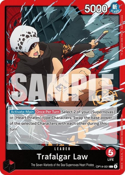 Trafalgar Law - OP14-001, The Azure Sea's Seven OP14-001