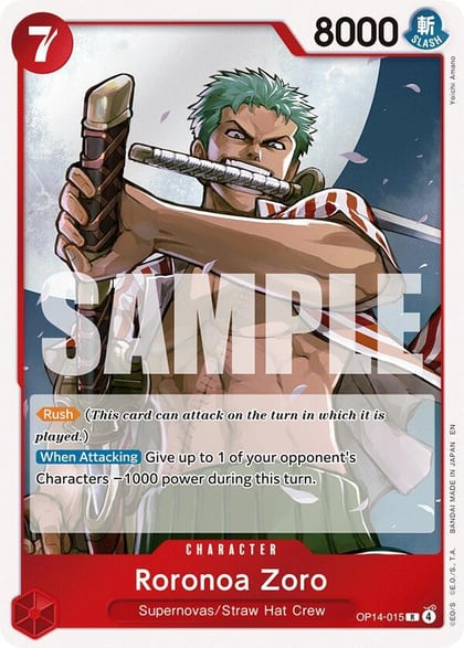 Roronoa Zoro - OP14-015, The Azure Sea's Seven OP14-015