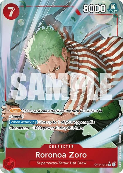 Roronoa Zoro - OP14-015 (Alternate Art), The Azure Sea's Seven OP14-015