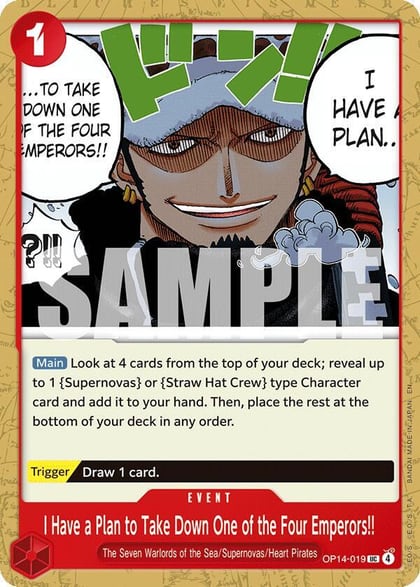 I Have a Plan to Take Down One of the Four Emperors!!, The Azure Sea's Seven OP14-019