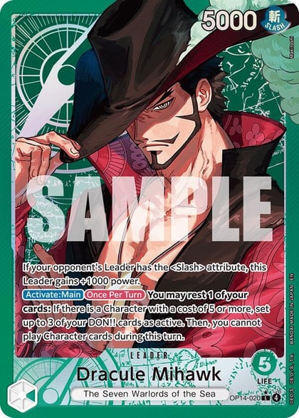 Dracule Mihawk - OP14-020 (Alternate Art), The Azure Sea's Seven OP14-020