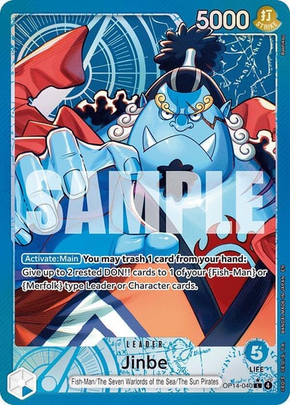 Jinbe - OP14-040 (Alternate Art), The Azure Sea's Seven OP14-040