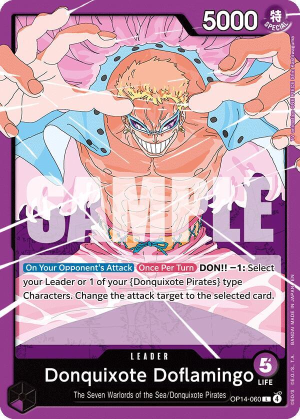 Donquixote Doflamingo - OP14-060, The Azure Sea's Seven OP14-060