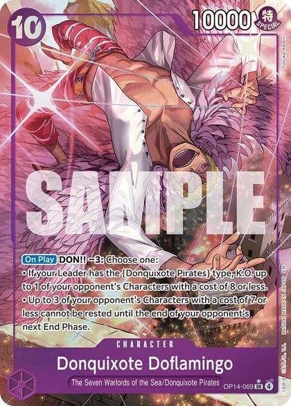 Donquixote Doflamingo - OP14-069 (Alternate Art), The Azure Sea's Seven OP14-069