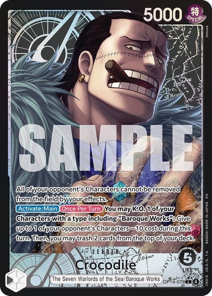 Crocodile - OP14-079 (Alternate Art), The Azure Sea's Seven OP14-079