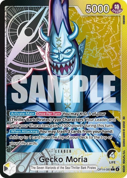 Gecko Moria - OP14-080 (Alternate Art), The Azure Sea's Seven OP14-080