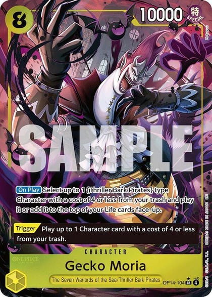 Gecko Moria - OP14-104 (Alternate Art), The Azure Sea's Seven OP14-104
