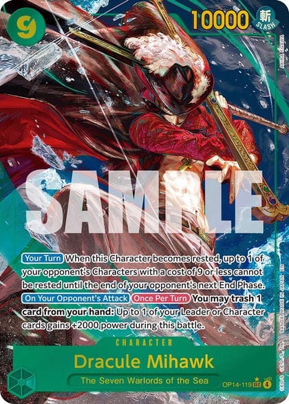 Dracule Mihawk - OP14-119 (Alternate Art), The Azure Sea's Seven OP14-119