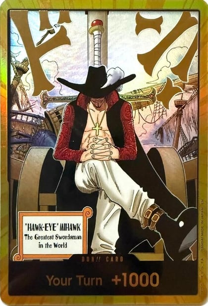 DON!! Card (Dracule Mihawk) (Gold), The Azure Sea's Seven #672186
