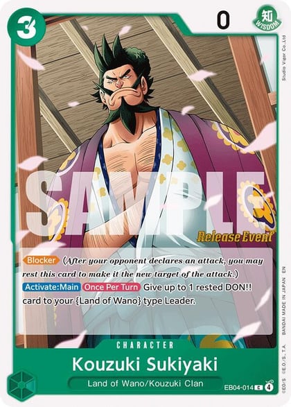 Kouzuki Sukiyaki, The Azure Sea's Seven Release Event Cards EB04-014