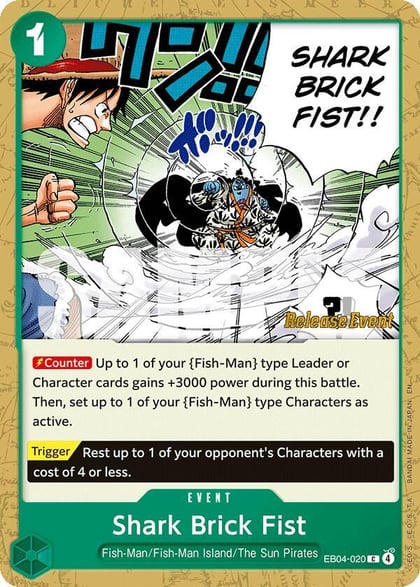 Shark Brick Fist, The Azure Sea's Seven Release Event Cards EB04-020