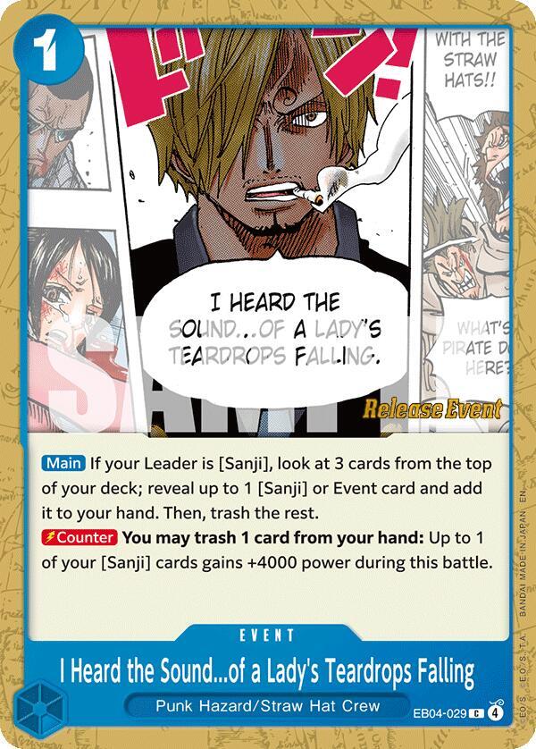 I Heard the Sound...of a Lady's Teardrops Falling, The Azure Sea's Seven Release Event Cards EB04-029