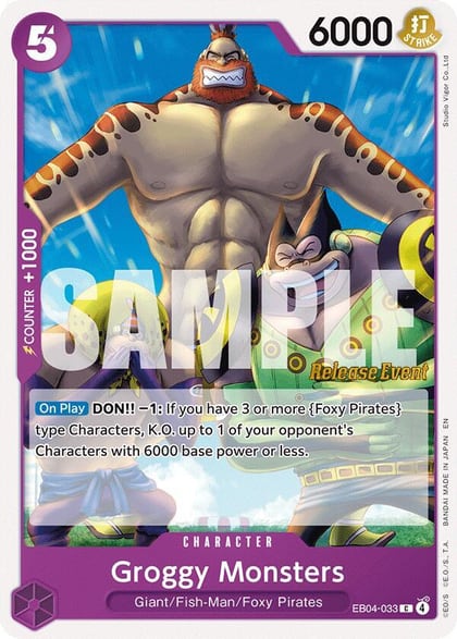 Groggy Monsters, The Azure Sea's Seven Release Event Cards EB04-033