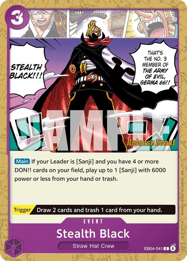 Stealth Black, The Azure Sea's Seven Release Event Cards EB04-041