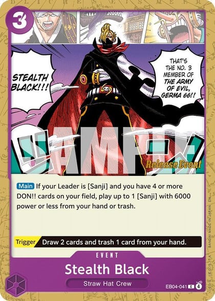 Stealth Black, The Azure Sea's Seven Release Event Cards EB04-041