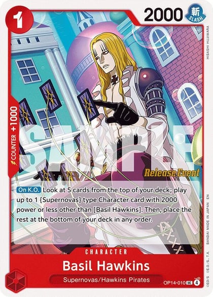Basil Hawkins, The Azure Sea's Seven Release Event Cards OP14-010