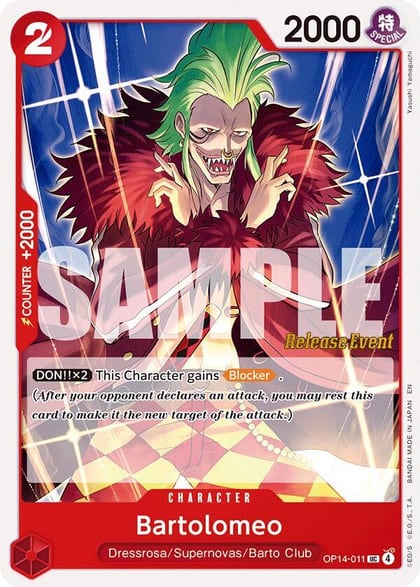 Bartolomeo, The Azure Sea's Seven Release Event Cards OP14-011