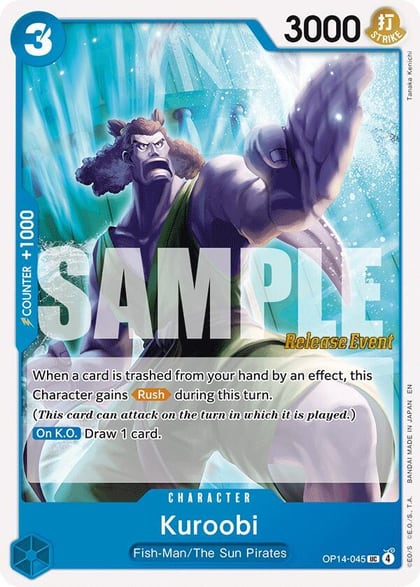 Kuroobi, The Azure Sea's Seven Release Event Cards OP14-045