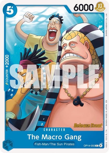 The Macro Gang, The Azure Sea's Seven Release Event Cards OP14-055