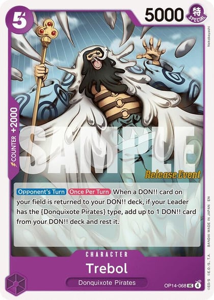 Trebol, The Azure Sea's Seven Release Event Cards OP14-068