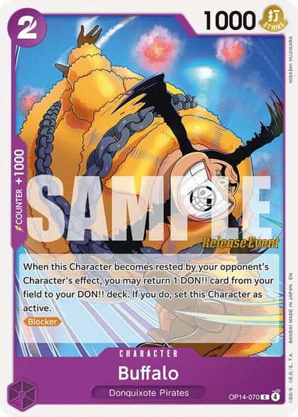 Buffalo, The Azure Sea's Seven Release Event Cards OP14-070