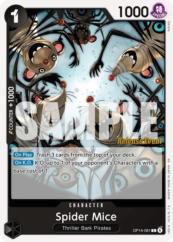 Spider Mice, The Azure Sea's Seven Release Event Cards OP14-081