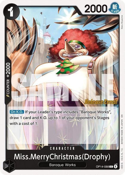 Miss.MerryChristmas(Drophy), The Azure Sea's Seven Release Event Cards OP14-088