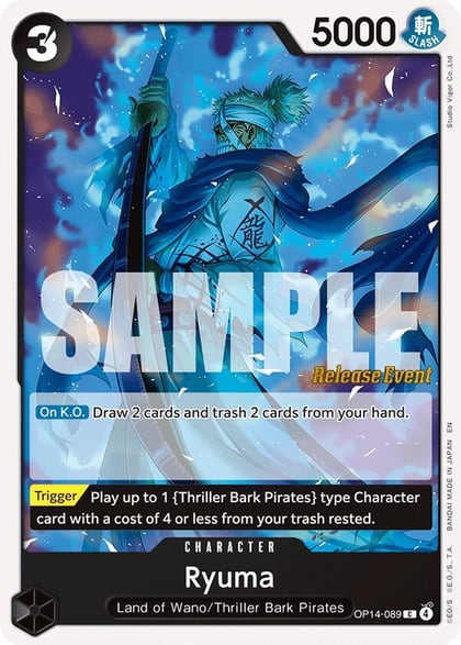 Ryuma, The Azure Sea's Seven Release Event Cards OP14-089
