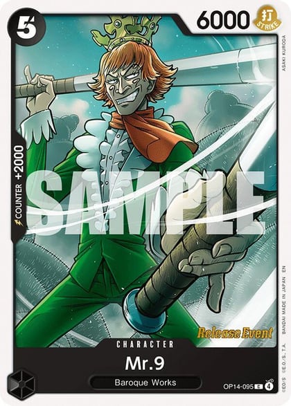 Mr.9, The Azure Sea's Seven Release Event Cards OP14-095