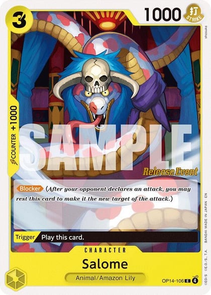Salome, The Azure Sea's Seven Release Event Cards OP14-106