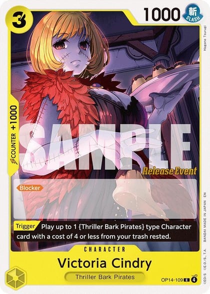 Victoria Cindry, The Azure Sea's Seven Release Event Cards OP14-109