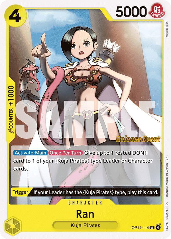 Ran, The Azure Sea's Seven Release Event Cards OP14-114