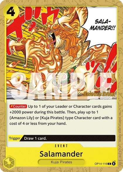 Salamander, The Azure Sea's Seven Release Event Cards OP14-116