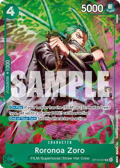 Roronoa Zoro (OP13-037), Adventure on Kami's Island OP13-037