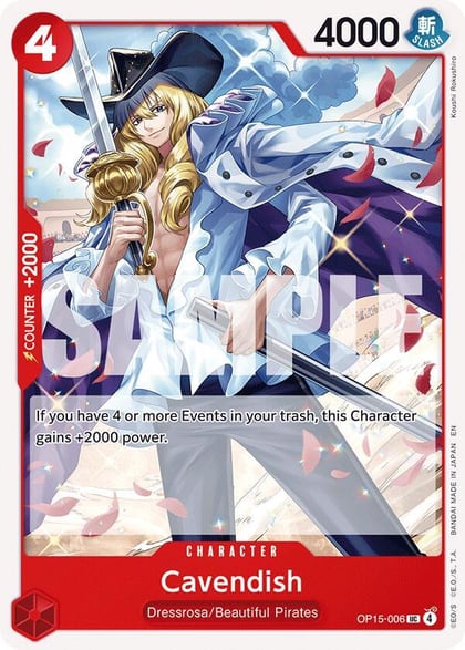 Cavendish, Adventure on Kami's Island OP15-006