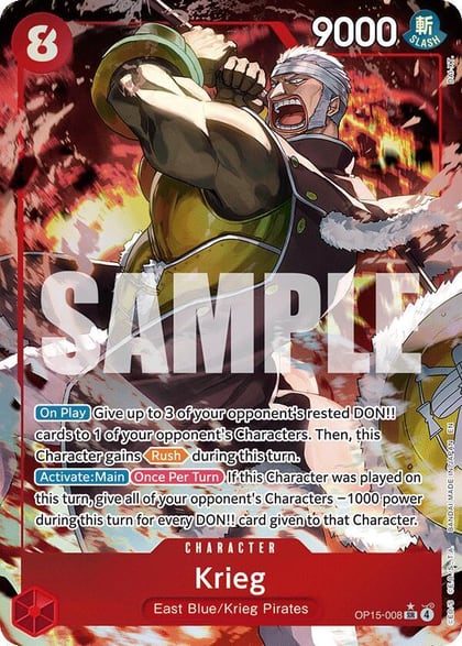 Krieg (OP15-008) (Alternate Art), Adventure on Kami's Island OP15-008
