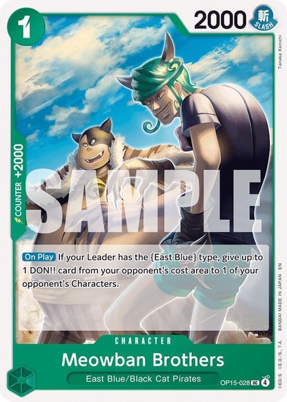 Meowban Brothers, Adventure on Kami's Island OP15-028